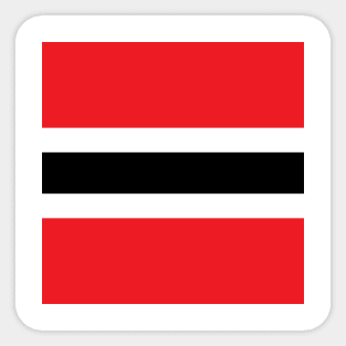 Trinidad and Tobago Color Block - Red White and Black Sticker